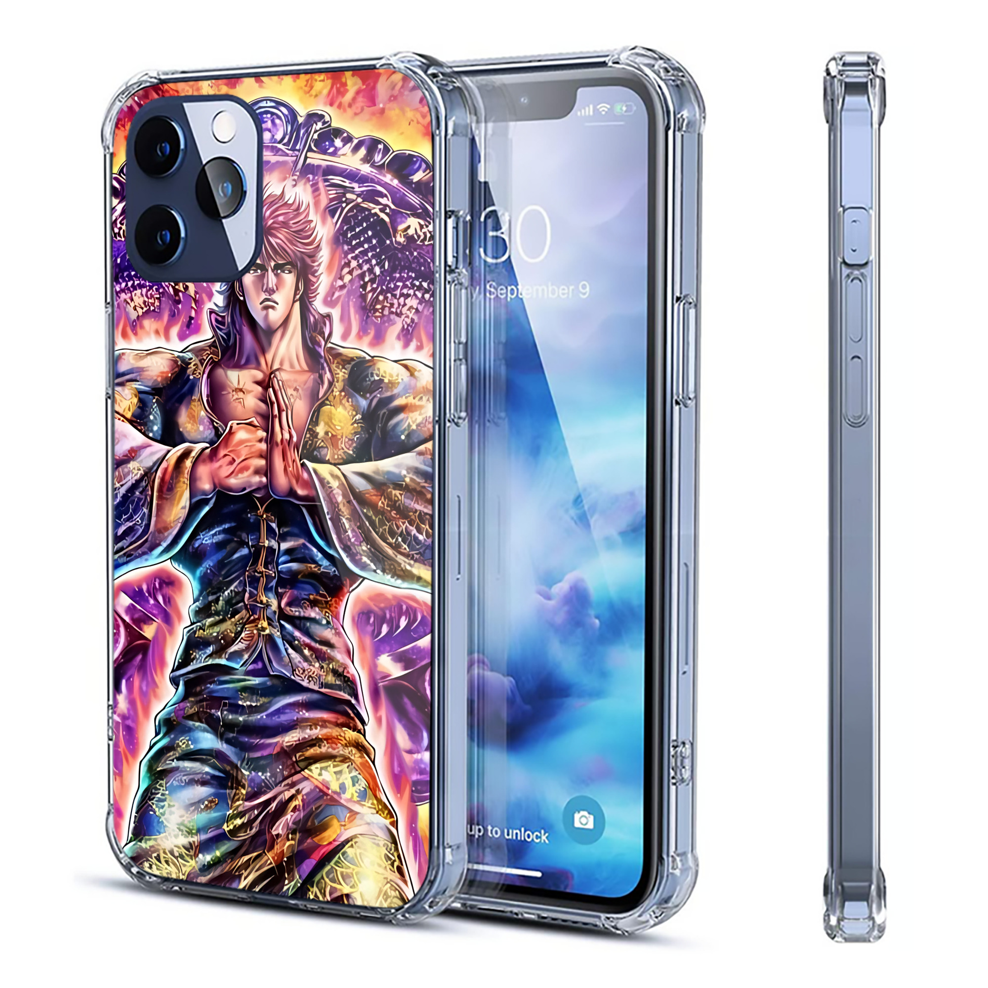 （画像用） 北斗の拳 Fist of the North Star 【iPhone 12シリーズ対応】透明スマホケース（クリアソフトケース）